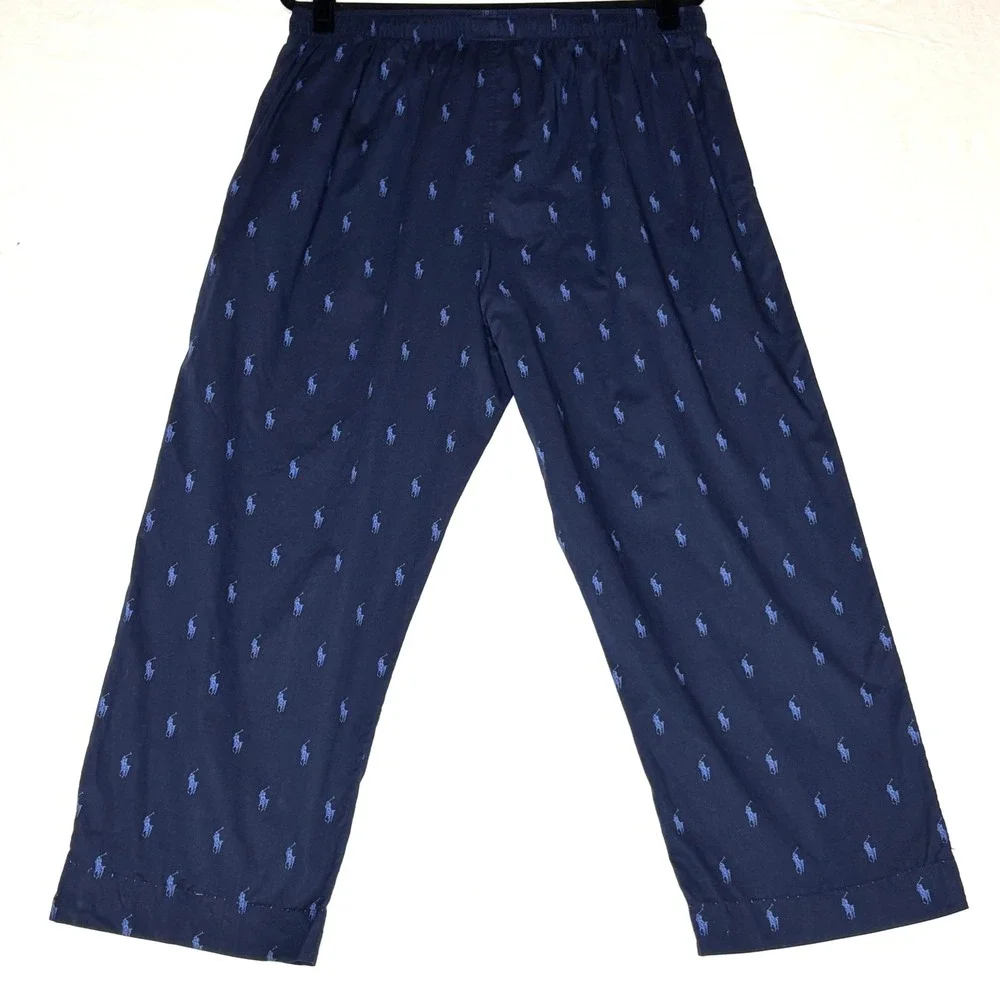 Polo Ralph Lauren‎ Men's Navy All Over Pony Logo Sleepwear Pajama Pants XL